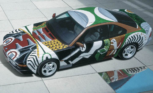 bmw 95 hockney02 Symbiosis between BMW cars and art